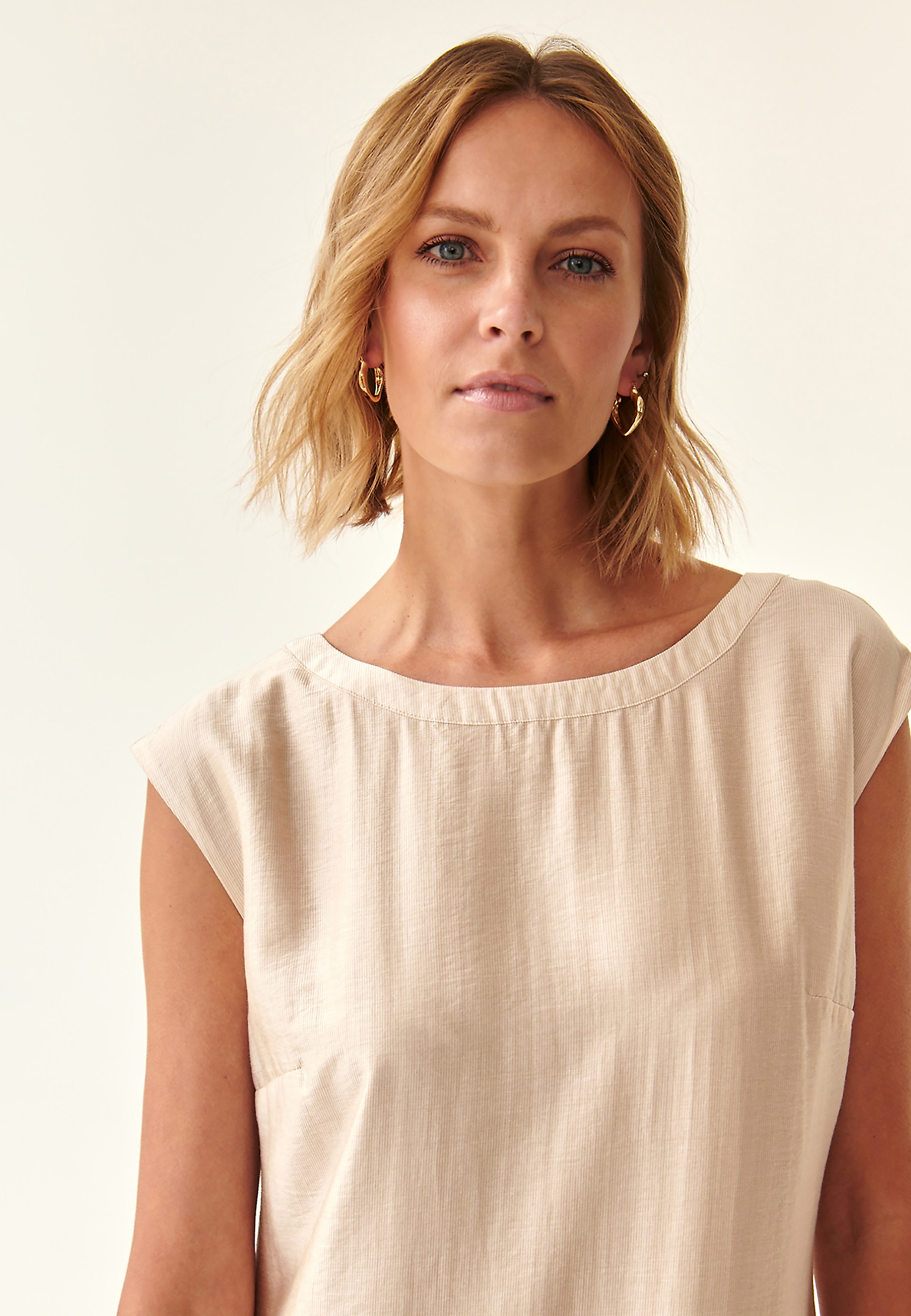 LADIES' DRESS WITH PLACKET SKAMPIANA LADIES' DRESS WITH PLACKET SKAMPIANA BEIGE 87550