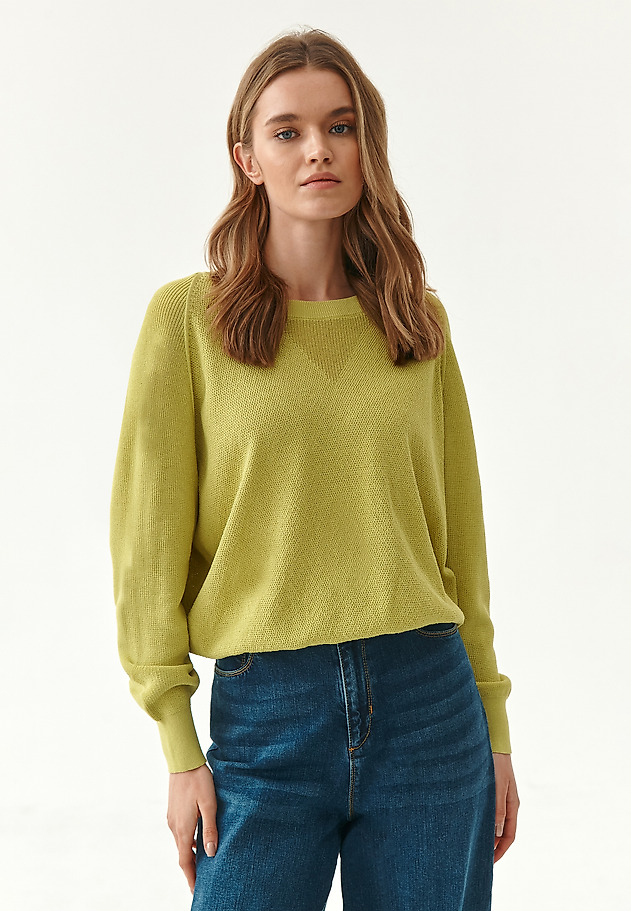 LOOSELY TAILORED LADIES' SWEATER AZALI LOOSELY TAILORED LADIES' SWEATER AZALI GREEN 3