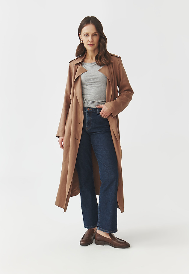 CASUAL TRENCH WITH BELT — NATIS CASUAL TRENCH WITH BELT — NATIS BEŻOWY 5