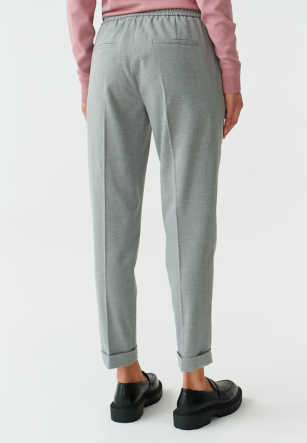 LADIES’ TROUSERS WITH TIE SANI 1 LADIES’ TROUSERS WITH TIE SANI 1 SZARY 3