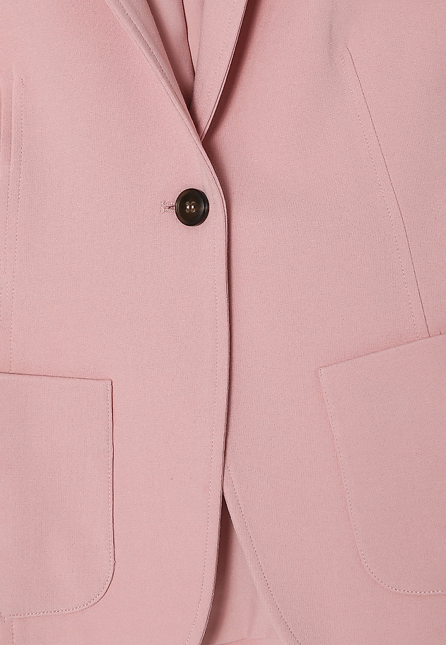 LADIES’ SINGLE-BREASTED BLAZER WITH DECORATIVE PIPING - DEDERI LADIES’ SINGLE-BREASTED BLAZER WITH DECORATIVE PIPING - DEDERI RÓŻOWY 7
