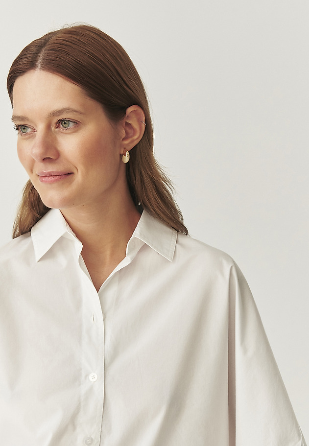 LOOSE-FITTING COTTON SHIRT - ZORIA LOOSE-FITTING COTTON SHIRT - ZORIA BIAŁY 4