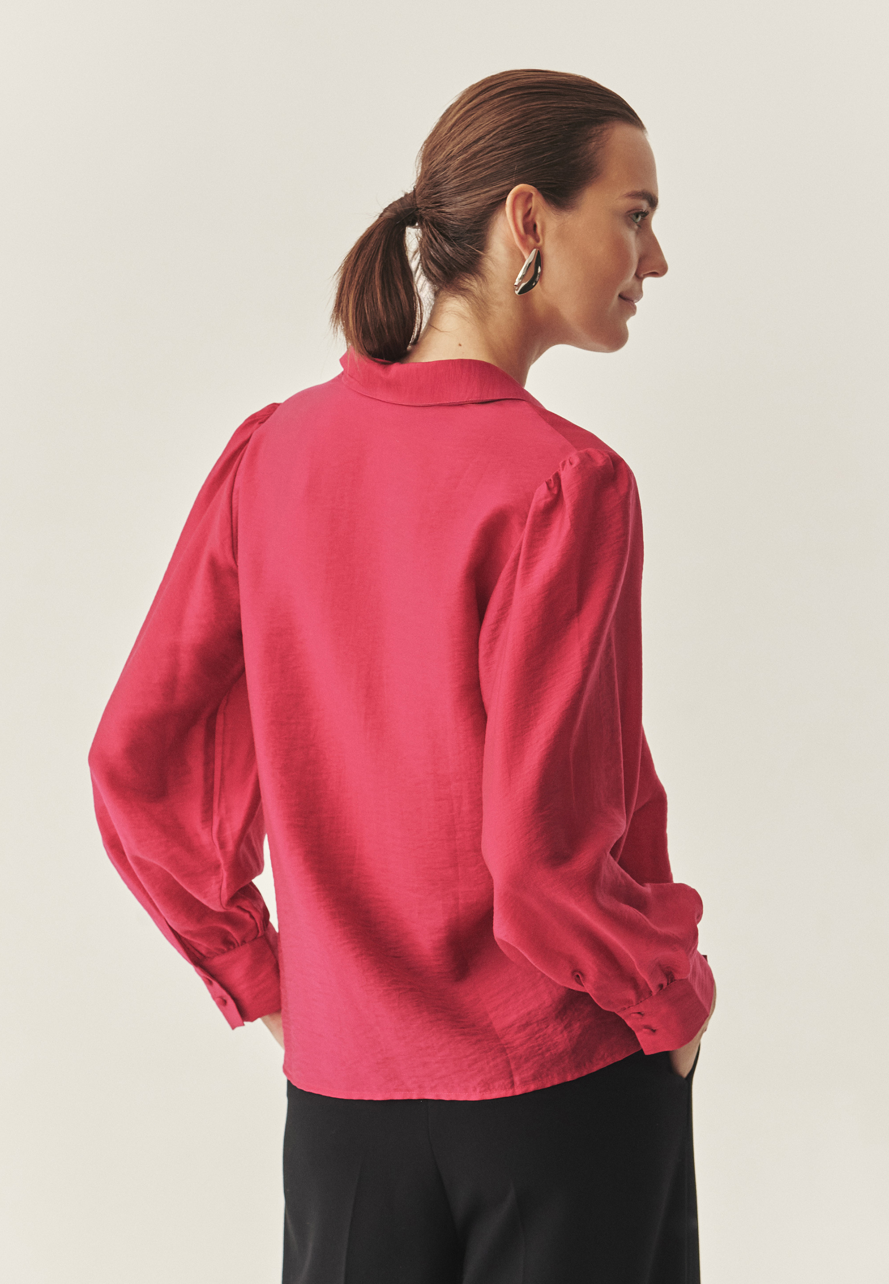 CREPE BLOUSE WITH VISCOSE - LANA PINK 2