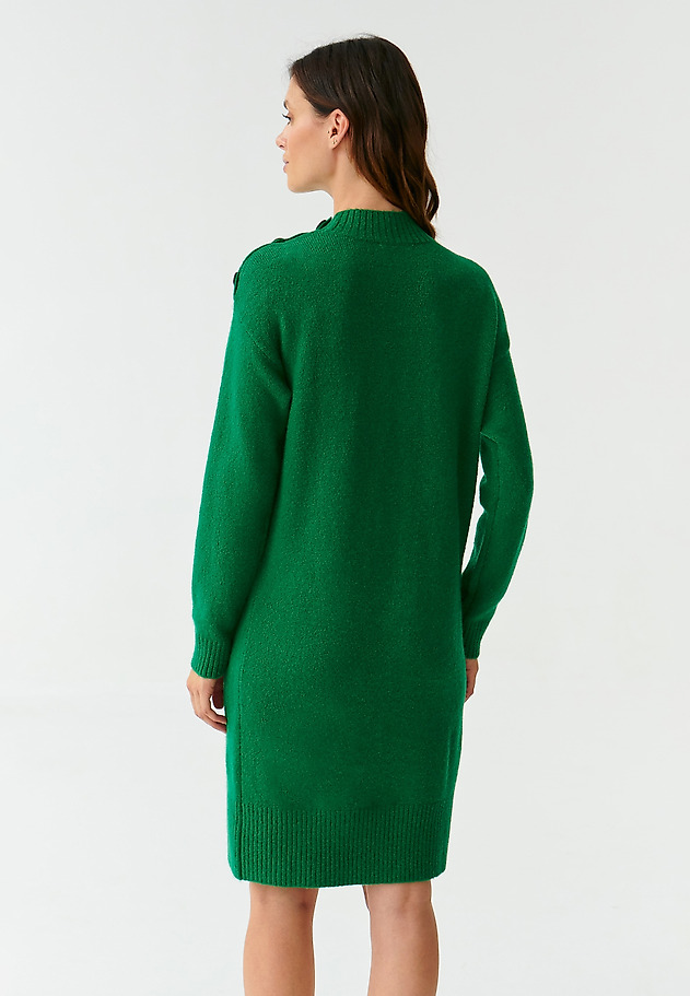 LADIES’ DRESS WITH A HALF TURTLENECK ANICA LADIES’ DRESS WITH A HALF TURTLENECK ANICA GREEN 3