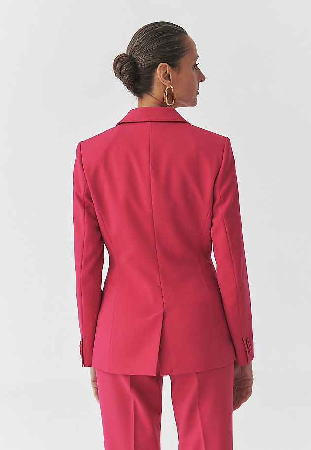 WOVEN JACKET IN FUCHSIA — LONESA 1 WOVEN JACKET IN FUCHSIA — LONESA 1 CZERWONY 3