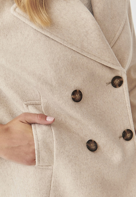 LADIES’ DOUBLE-BREASTED JACKET - MELFA ECRU 2
