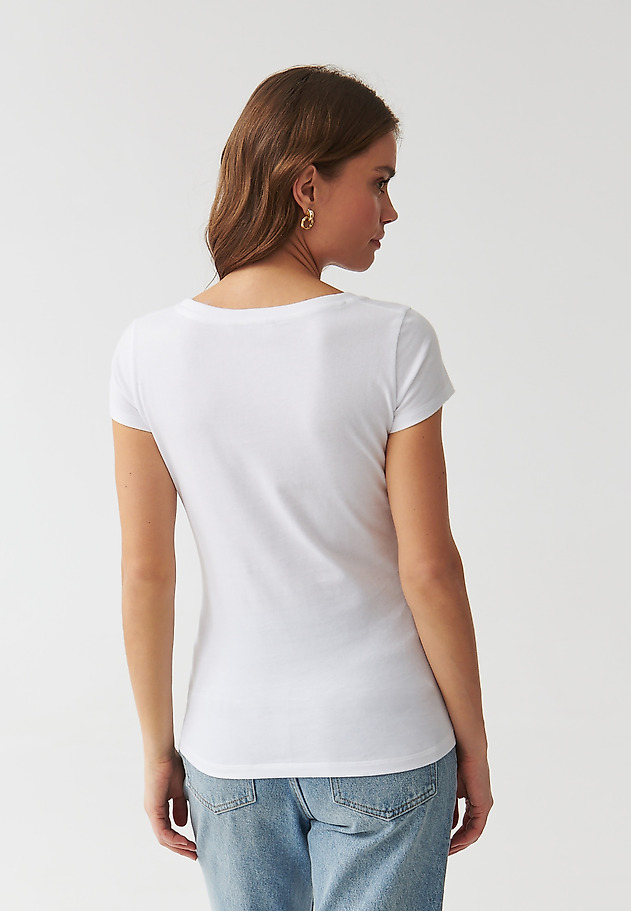 LADIES’ T-SHIRT WITH MODERN PRINT - ANTONIA LADIES’ T-SHIRT WITH MODERN PRINT - ANTONIA WHITE 3