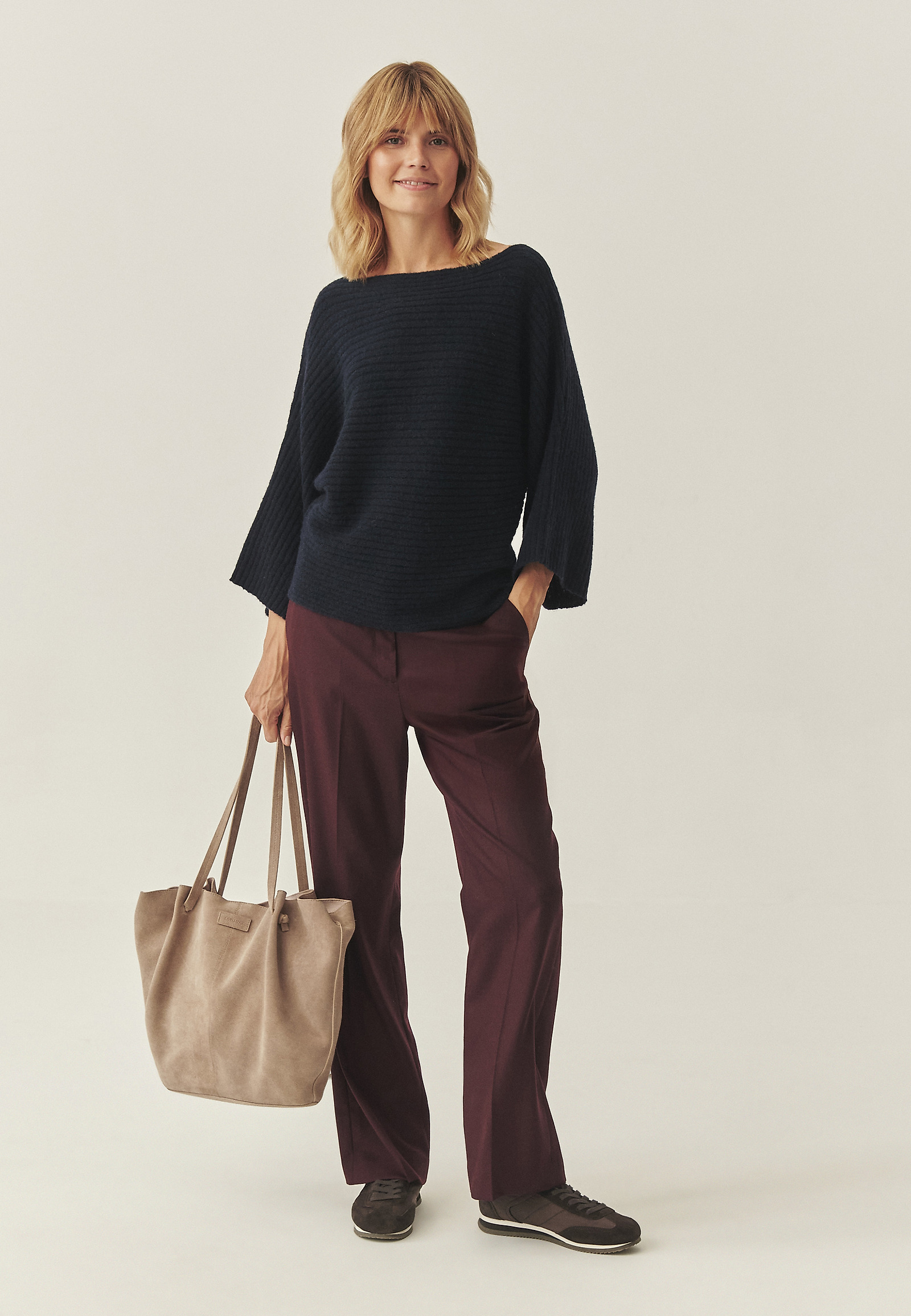 WOOL KIMONO SVETR - EMPIRE WOOL KIMONO SVETR - EMPIRE TMAVĚ MODRÁ 115992
