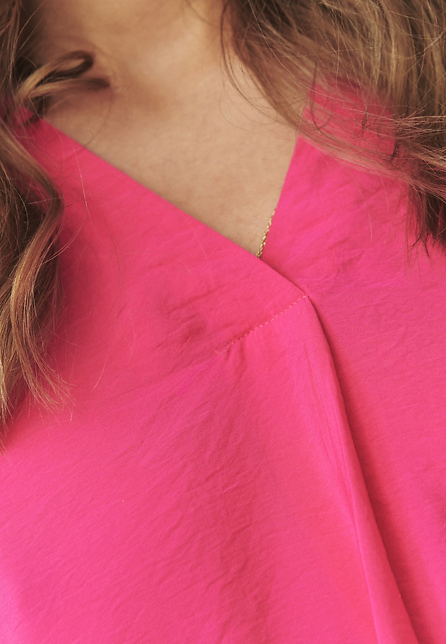 FUCHSIA MAXI DRESS WITH A LOOSE FIT - OVORITI FUCHSIA MAXI DRESS WITH A LOOSE FIT - OVORITI RÓŻOWY 4