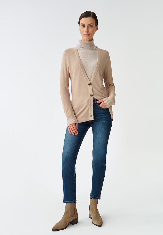 LADIES' BUTTONED SWEATER PIMIKO LADIES' BUTTONED SWEATER PIMIKO BEŻOWY 2