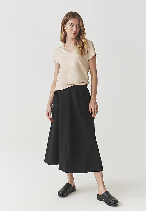 LADIES’ BREATHABLE SKIRT WITH SEWN-IN POCKETS - KONI 2 BLACK 2