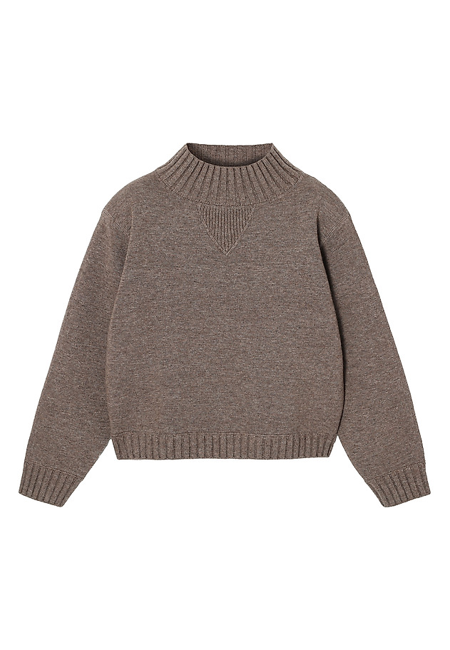 LADIES’ OVERSIZED SWEATER WITH A MOCK TURTLENECK - MALMANA 2 LADIES’ OVERSIZED SWEATER WITH A MOCK TURTLENECK - MALMANA 2 BEŻOWY 6