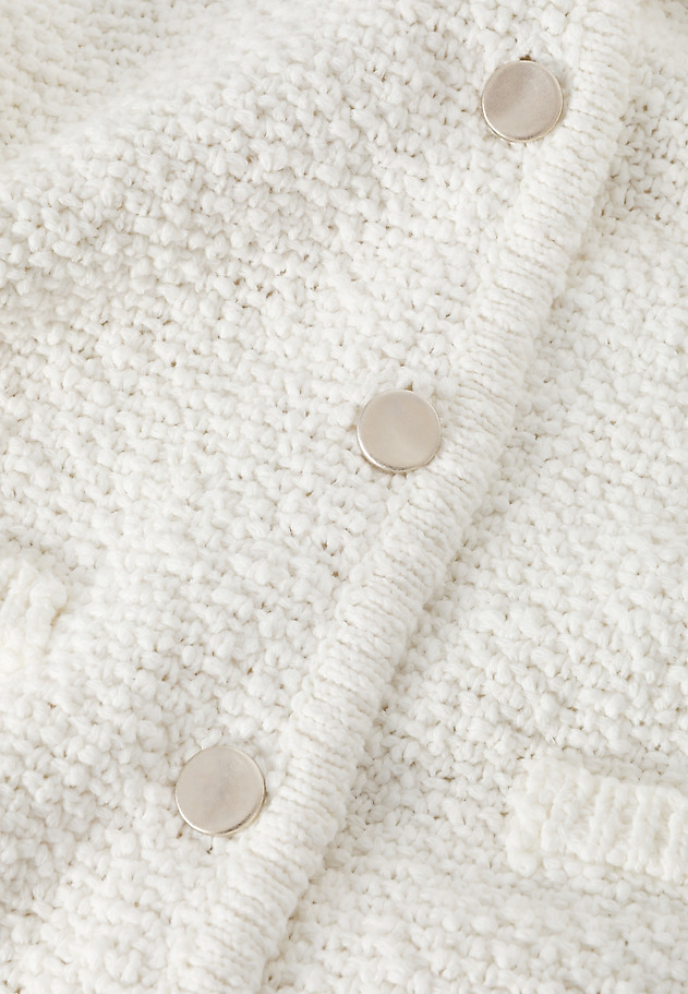 CARDIGAN DIN BUMBAC, CU CROIALĂ TIP CHANEL — SUZY CARDIGAN DIN BUMBAC, CU CROIALĂ TIP CHANEL — SUZY ECRU 9