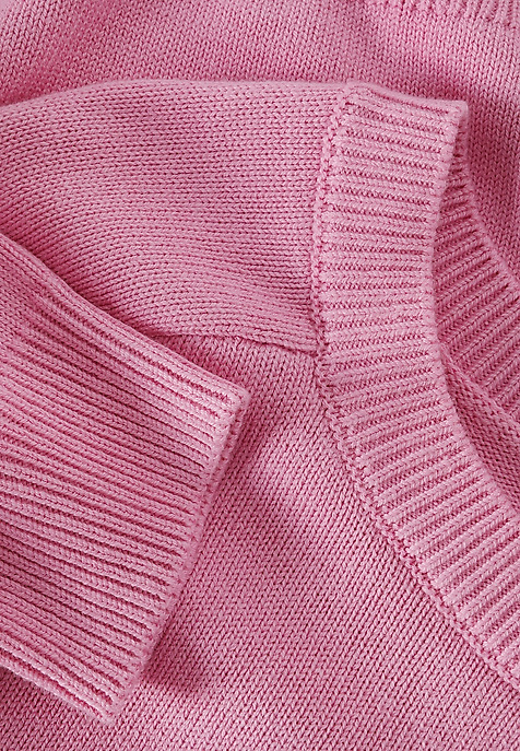 JUMPER IN COTTON-VISCOSE YARN - IVY PINK 2