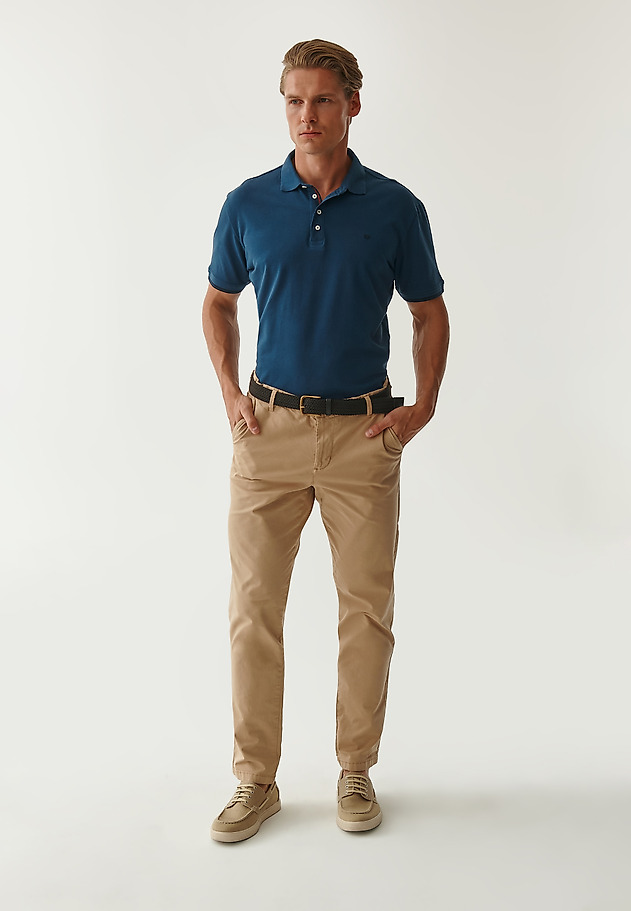 MEN' COTTON POLO SHIRT JAY 4 MEN' COTTON POLO SHIRT JAY 4 NAVY BLUE 5