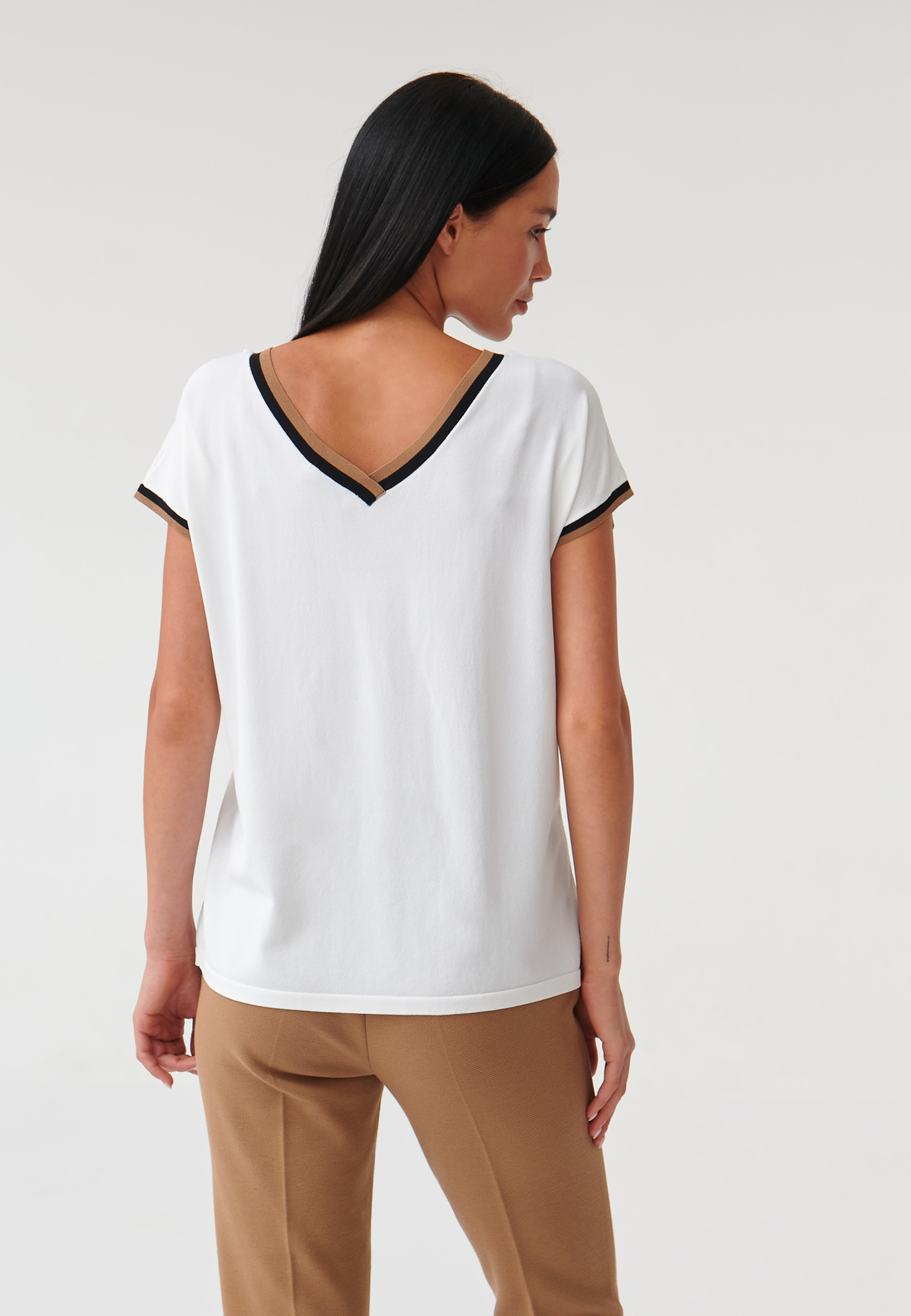 BLUZĂ DE DAMĂ, TRICOTATĂ, CU MÂNECI SCURTE SORA