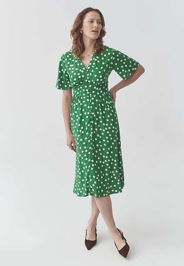 VISCOSE POLKA DOTS DRESS - NAELA VISCOSE POLKA DOTS DRESS - NAELA MULTIKOLOR 2