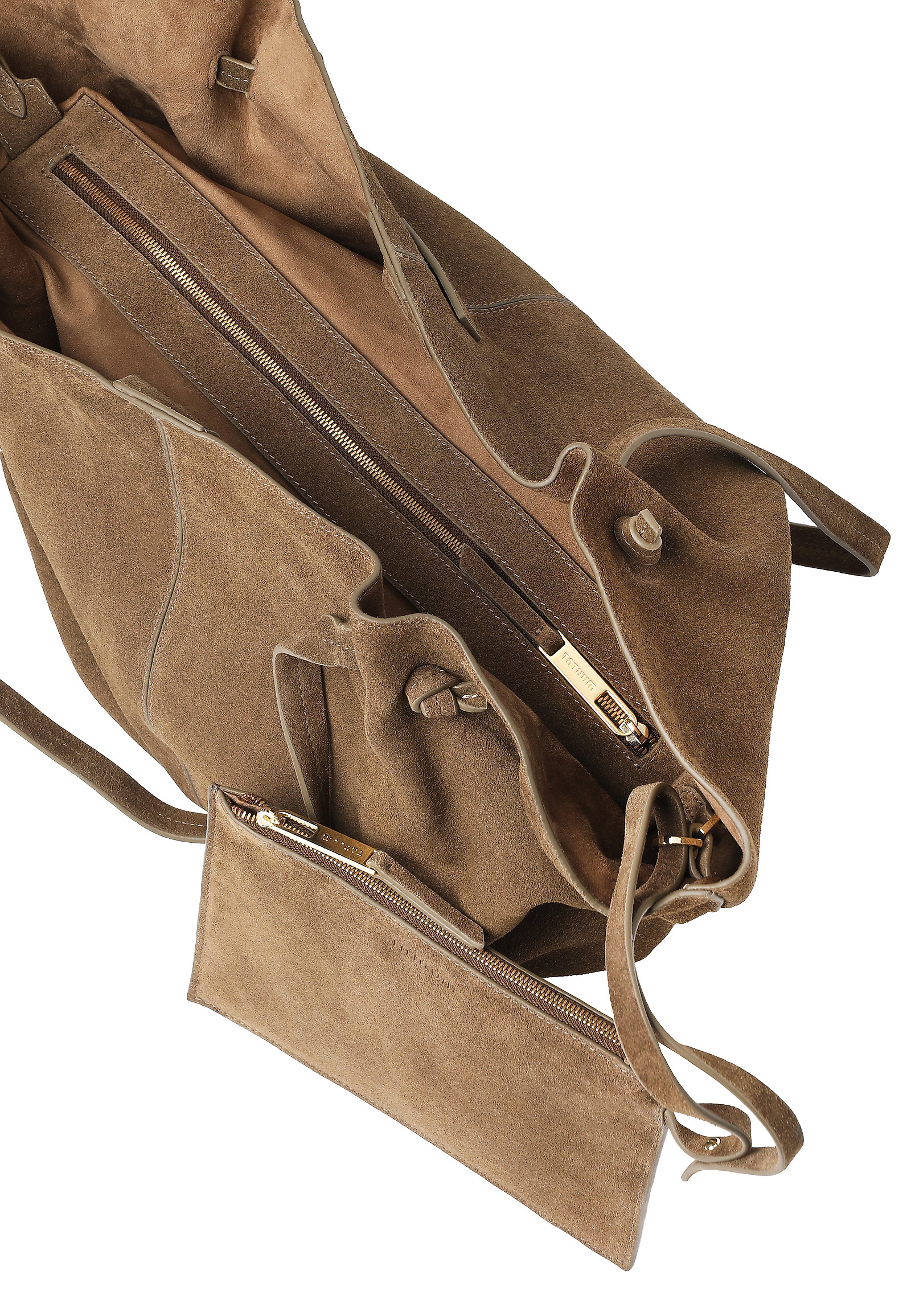 SEMIŠOVÁ TAŠKA S KOZMETICKOU TAŠTIČKOU - ORIA SEMIŠOVÁ TAŠKA S KOZMETICKOU TAŠTIČKOU - ORIA KHAKI 118636