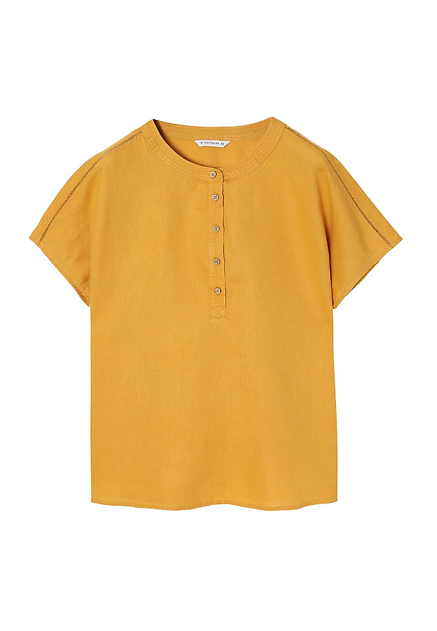 LANENA BLUZA S KOKOSOVIMI GUMBI - SARAKIMO LANENA BLUZA S KOKOSOVIMI GUMBI - SARAKIMO RUMENA 5