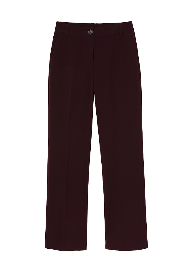 LADIES' FABRIC TROUSERS WITH EDGE AND STRAIGHT LEG — LAURANIA 2 LADIES' FABRIC TROUSERS WITH EDGE AND STRAIGHT LEG — LAURANIA 2 PURPLE 4