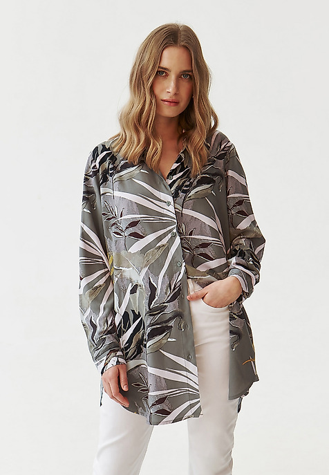 DÁMSKÁ VZOROVANÁ KOŠILE Z VISKÓZOVÉ TKANINY - MALIBU 6 DÁMSKÁ VZOROVANÁ KOŠILE Z VISKÓZOVÉ TKANINY - MALIBU 6