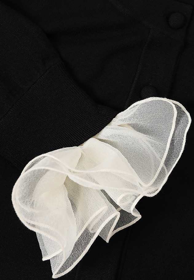 DÁMSKÝ SVETR S ODPINATELNÝMI MANŽETAMI - ELIZABETH DÁMSKÝ SVETR S ODPINATELNÝMI MANŽETAMI - ELIZABETH ČERNÁ 8