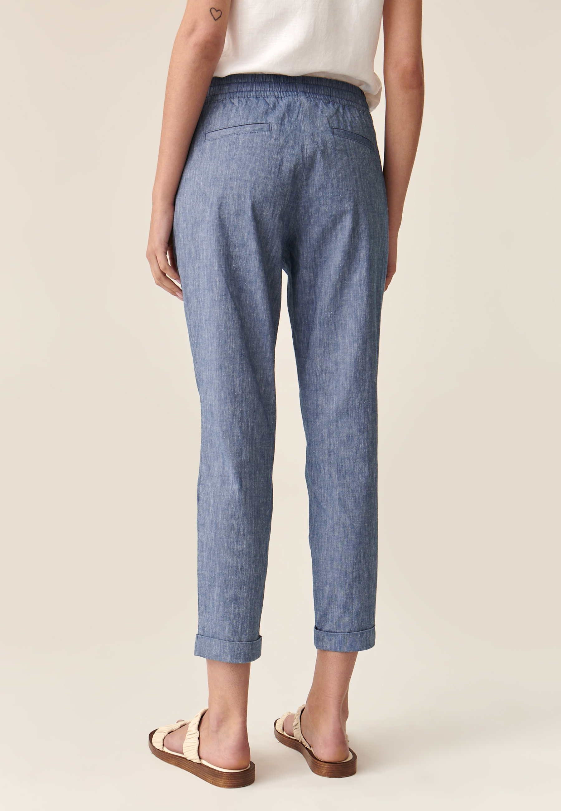 LÁTKOVÉ NOHAVICE S VYHRNUTÍM NIKOLI