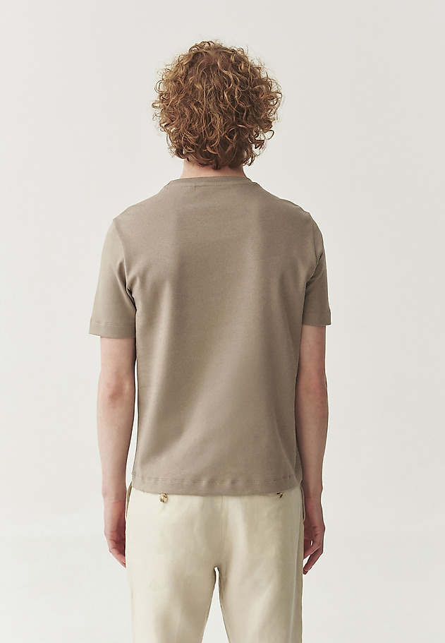 TRICOU DIN BUMBAC PENTRU BĂRBAȚI - IAN TRICOU DIN BUMBAC PENTRU BĂRBAȚI - IAN BEJ 3