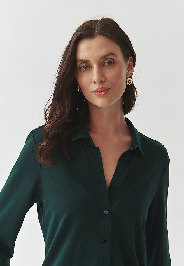 LADIES' KNITTED SHIRT WITH COLLAR — GANKO LADIES' KNITTED SHIRT WITH COLLAR — GANKO ZIELONY 5