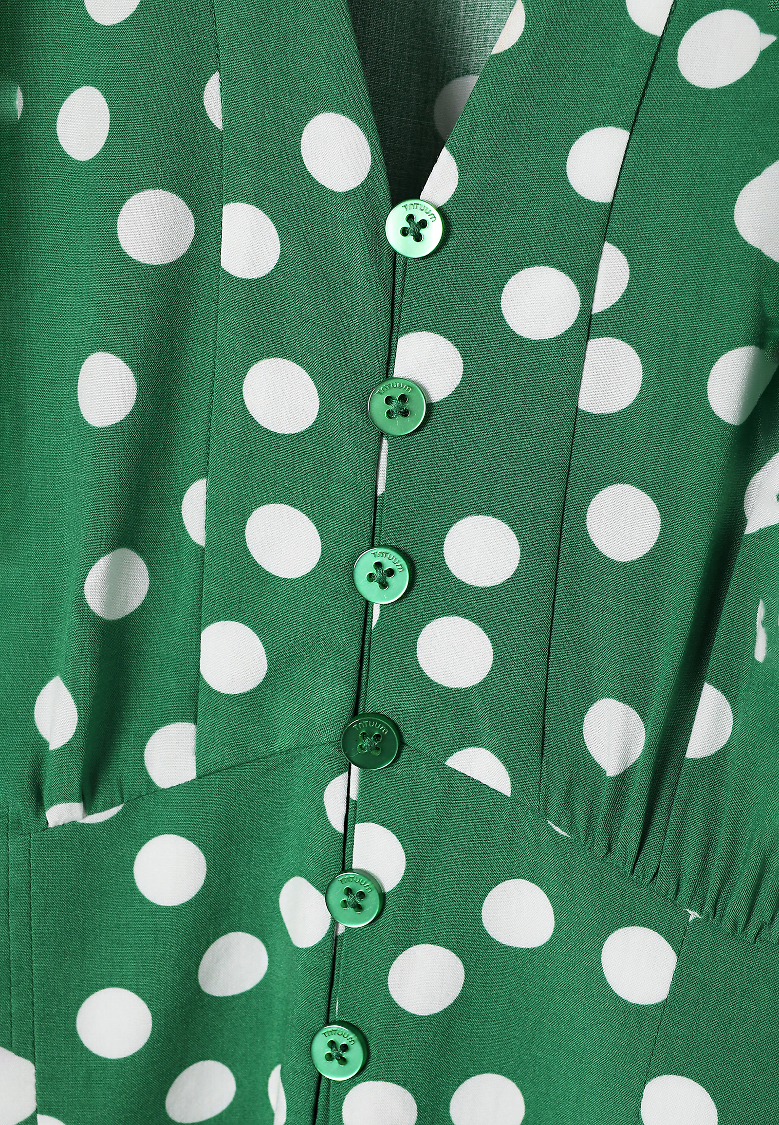 VISCOSE POLKA DOTS DRESS - NAELA VISCOSE POLKA DOTS DRESS - NAELA MULTICOLOR 104453