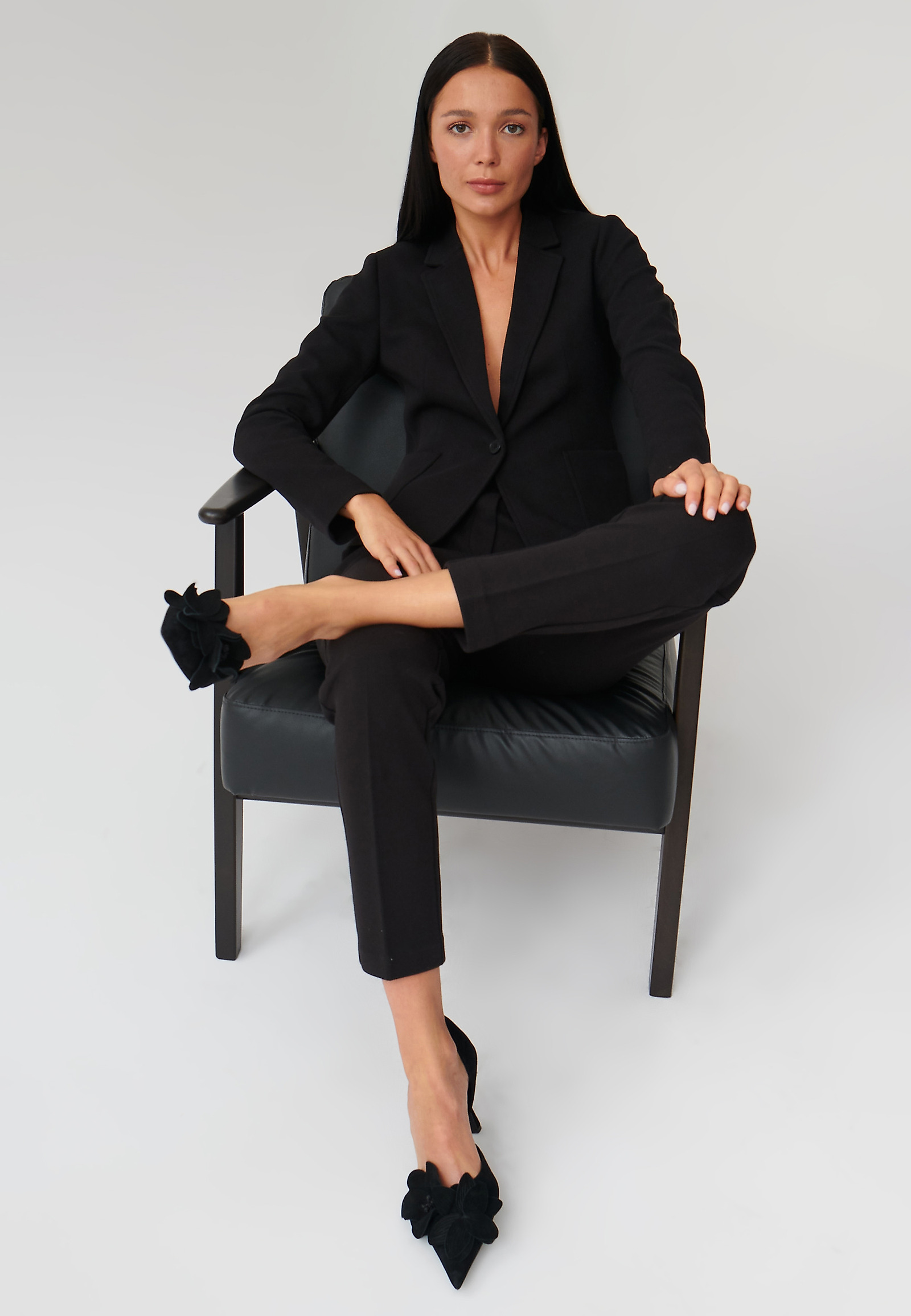 LADIES’ TROUSERS WITH RIBBING IWONE LADIES’ TROUSERS WITH RIBBING IWONE BLACK 89956