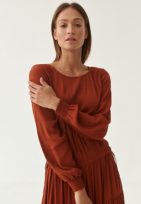 LADIES' MIDI DRESS KINILIA ORANGE 2