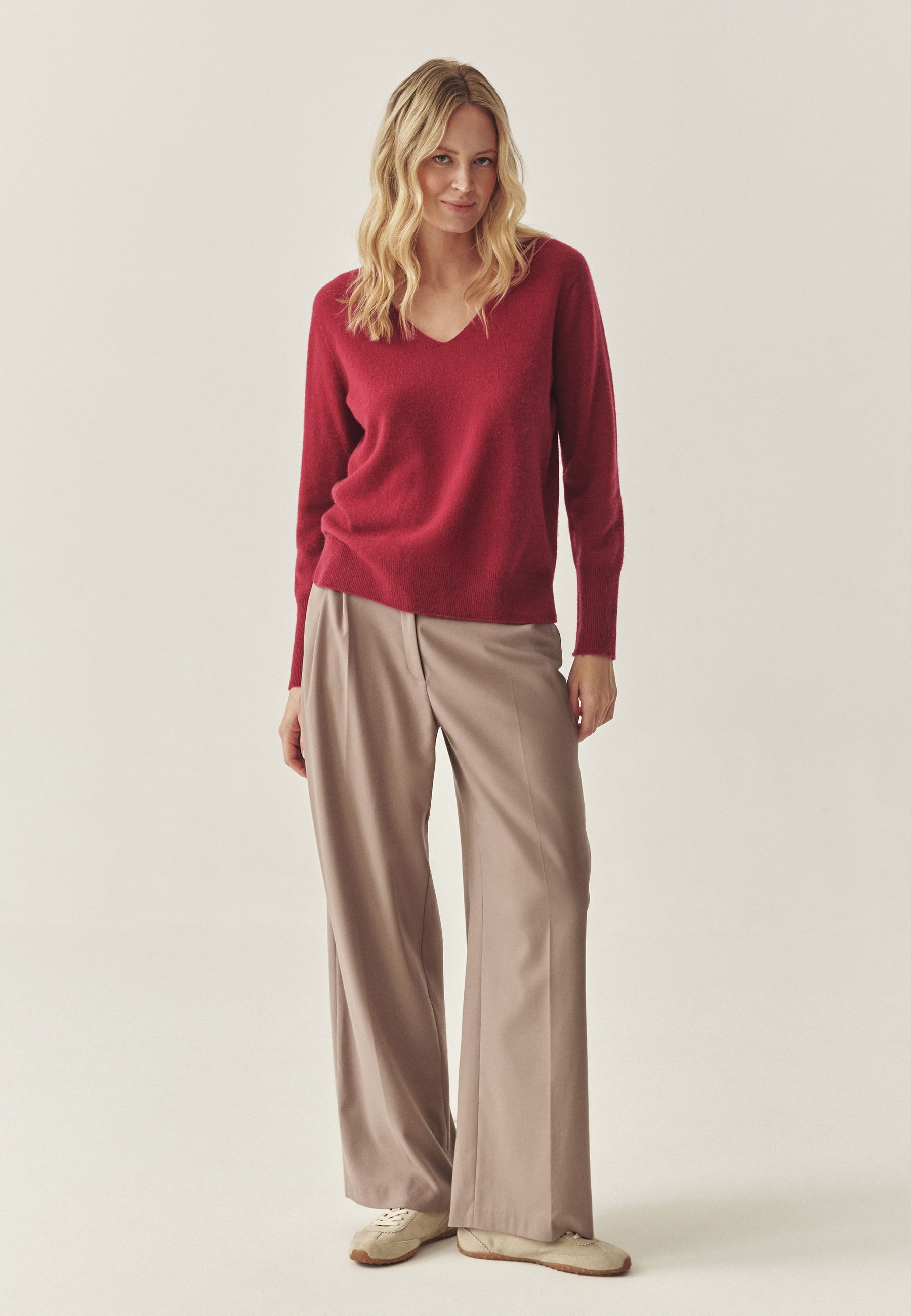 KAŠMIRSKI PULOVER - ANISTON RDEČA 2