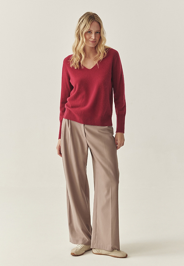 KASZMIROWY SWETER - ANISTON KASZMIROWY SWETER - ANISTON CZERWONY 3