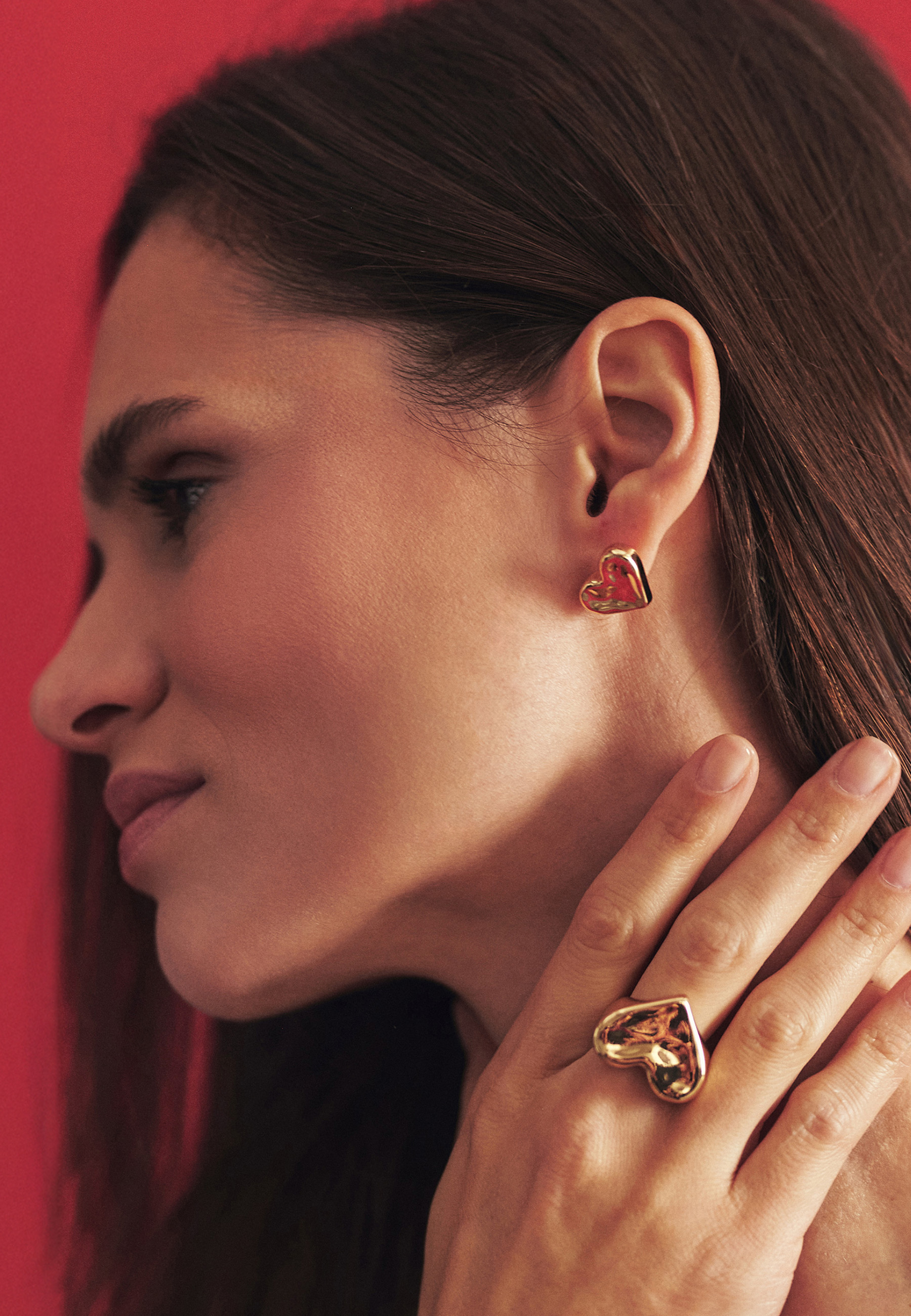 KOLCZYKI Z MOTYWEM SERCA - LILION SZARY 2