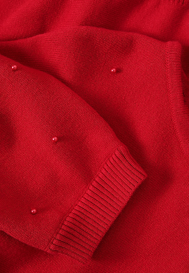 LADIES' JUMPER WITH DECORATIVE BALLS — PERLO LADIES' JUMPER WITH DECORATIVE BALLS — PERLO CZERWONY 7