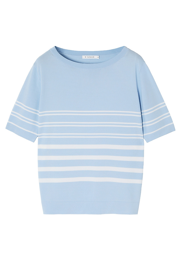 STRIPED BLOUSE — EZRA STRIPED BLOUSE — EZRA BLUE 10