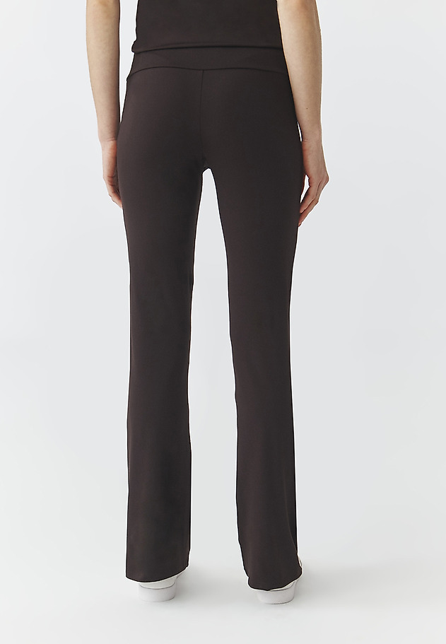 LADIES' KNITTED FLARE TROUSERS — OLIS LADIES' KNITTED FLARE TROUSERS — OLIS BRĄZOWY 2