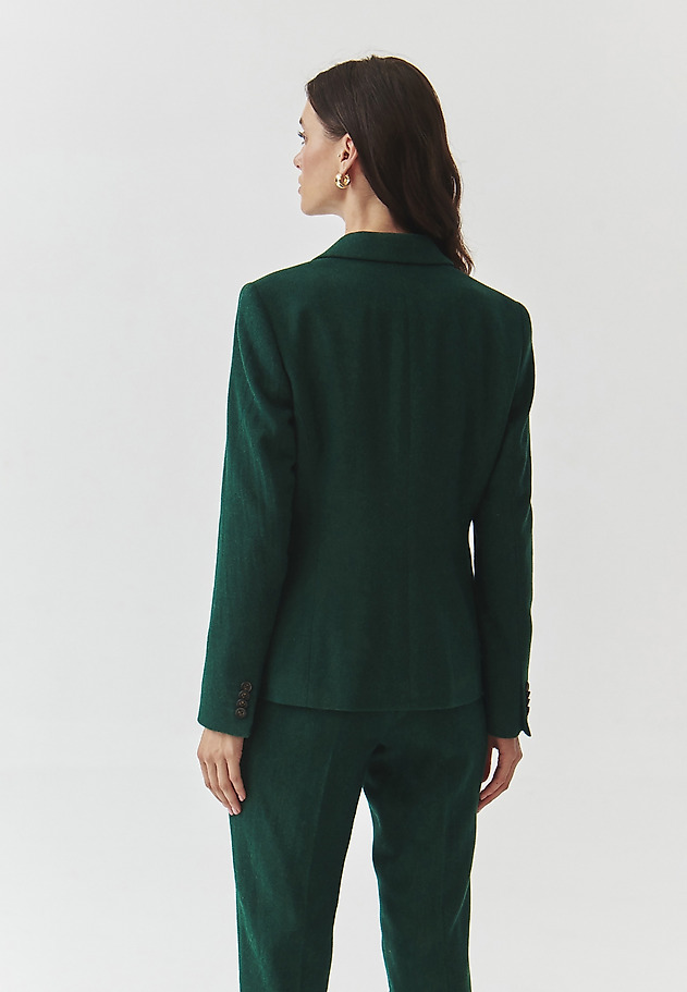 LADIES' HERRINGBONE FABRIC JACKET — AGNES 1 LADIES' HERRINGBONE FABRIC JACKET — AGNES 1 ZIELONY 4