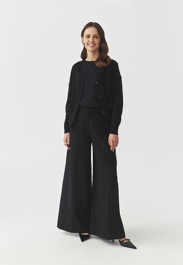 CARDIGAN DIN VISCOZĂ — LENNOX CARDIGAN DIN VISCOZĂ — LENNOX NEGRU 2