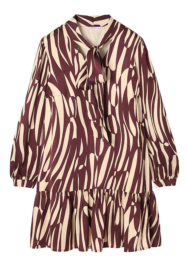 PATTERNED VISCOSE DRESS - TAMIE PATTERNED VISCOSE DRESS - TAMIE RED 6