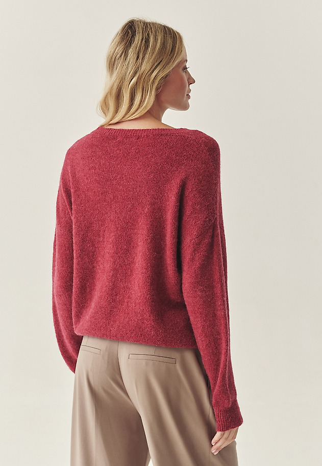 SWETER Z WEŁNĄ I ALPAKĄ - NELL SWETER Z WEŁNĄ I ALPAKĄ - NELL CZERWONY 2