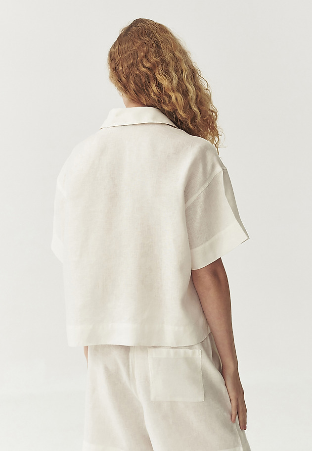 SHORT-SLEEVED LINEN SHIRT - SINES SHORT-SLEEVED LINEN SHIRT - SINES ECRU 3