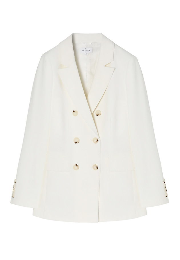 DOUBLE-BREASTED BLAZER - ANKINA DOUBLE-BREASTED BLAZER - ANKINA ECRU 12