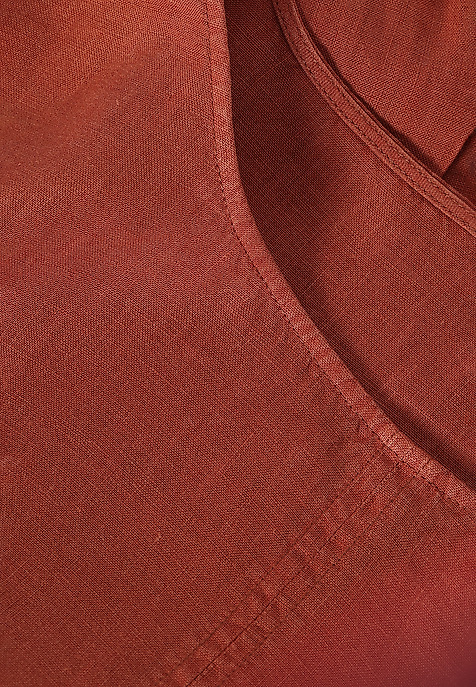 LADIES' BOXY LINEN BLOUSE OMALO 1 ORANGE 2