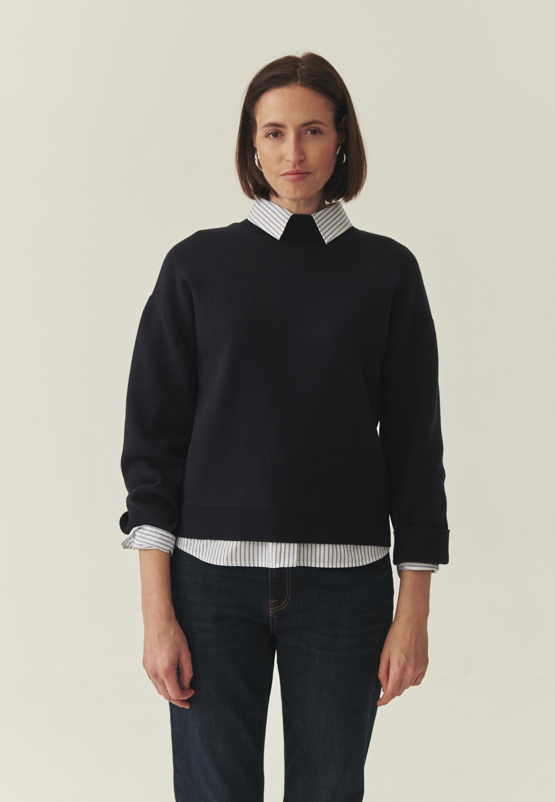 CASUAL TURTLENECK WITH LENZING™ ECOVERO™ VISCOSE - COLLIN NAVY BLUE 2
