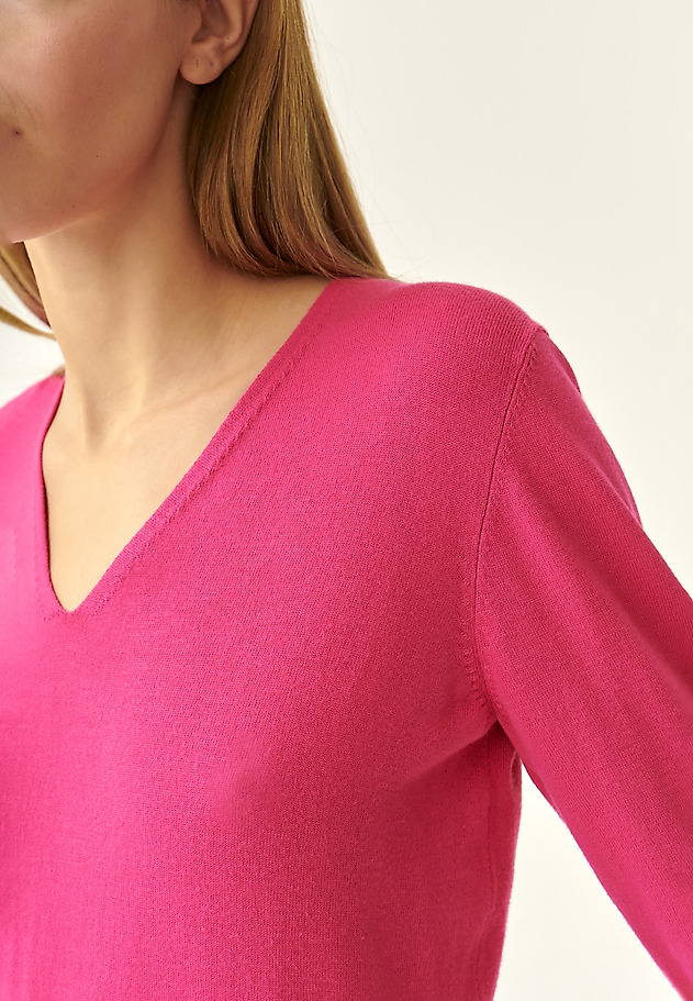 LADIES' CLASSIC SWEATER TESSA LADIES' CLASSIC SWEATER TESSA RÓŻOWY 5