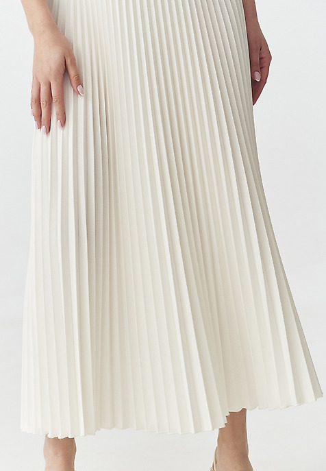 PLEATED SKIRT — MIRAMA 5 ECRU 2