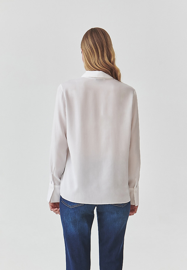 LADIES’ ELEGANT SHIRT WITH A CONCEALED PLACKET - NIKALI LADIES’ ELEGANT SHIRT WITH A CONCEALED PLACKET - NIKALI BIAŁY 4