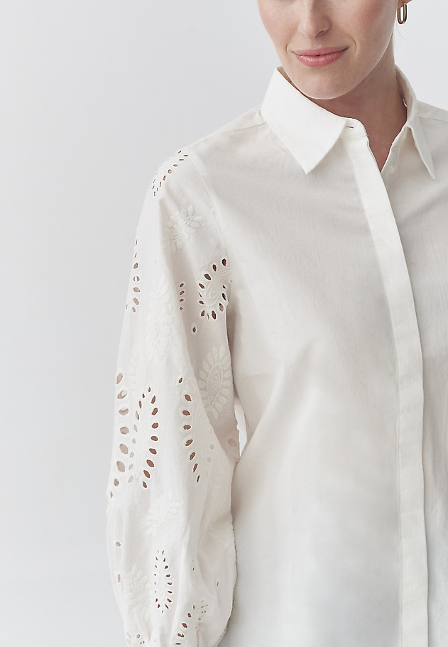 COTTON SHIRT WITH EMBROIDERY -CLEMENTINE COTTON SHIRT WITH EMBROIDERY -CLEMENTINE ECRU 6